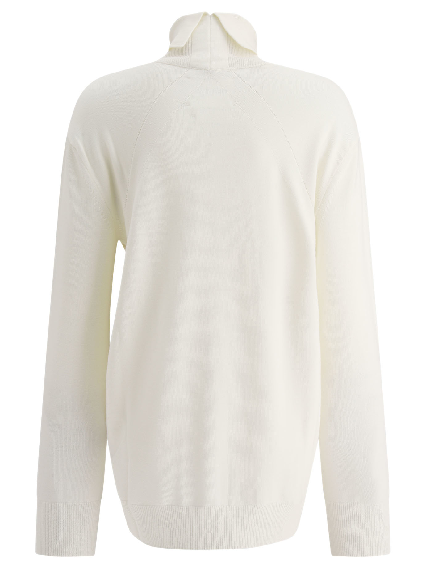 JIL SANDER White Lighweight turtleneck sweater